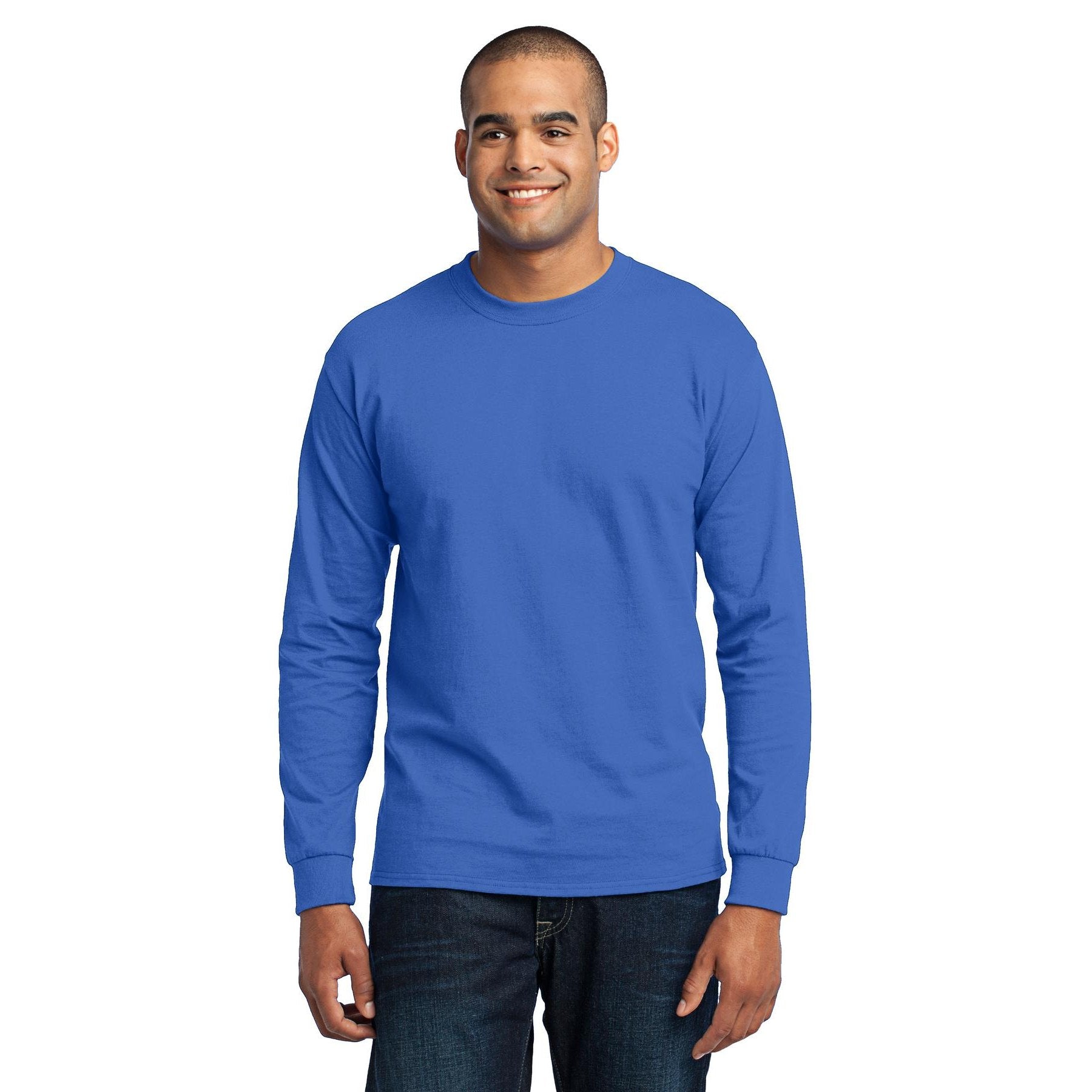 Port & Company-Port & Company® Tall Long Sleeve Core Blend Tee. PC55LST-MedTech-9